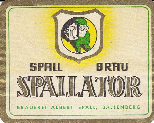 Ballenberg Bieretikett Brauerei Albert Spall, "Spallator" E1418