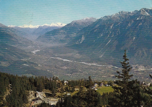 Des environs de Montana-Crans, vue sur la Plaine du Rhône gl1974 E2528
