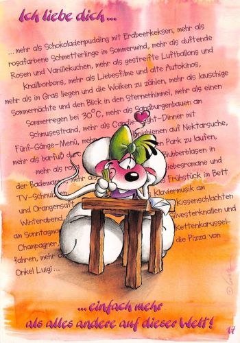 Diddl-Karte: Ich liebe dich... ngl 170.283