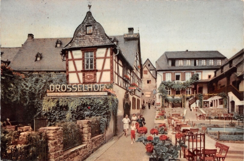Rüdesheim am Rhein - Drosselgasse und Drosselhof gl1954 163.773