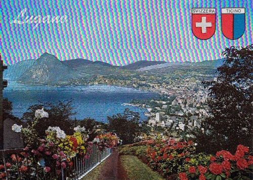 Lugano mit Monte S. Salvatore und Luganer See ngl E2590
