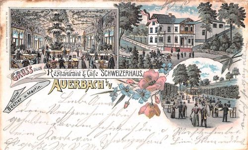 Auerbach i.V. Litho Restaurant Schweizerhaus gl1901 170.629