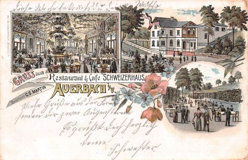 Auerbach i.V. Litho Restaurant Schweizerhaus gl1900 170.630