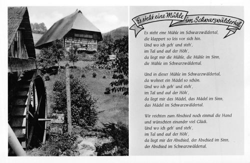 Es steht eine Mühle im Schwarzwälder Tal ngl 171.181