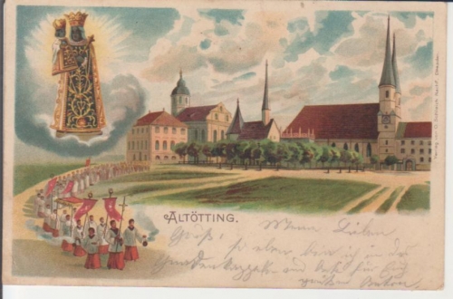 Altötting - Gnadenkapelle, Prozession gl1902 228.153