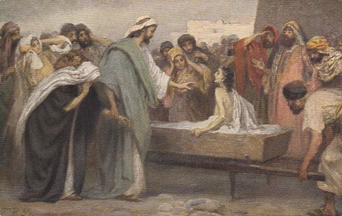 Die Auferweckung des Jünglings zu Nain, Ev.Lukas 7, 11-17 ngl E4480