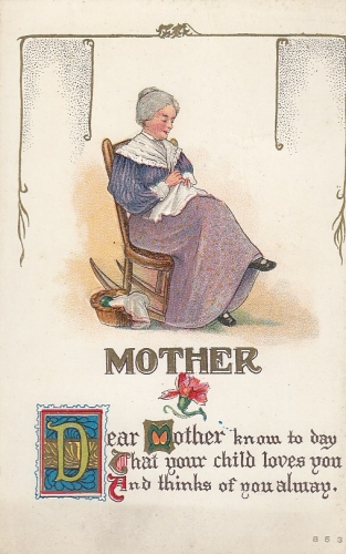 Muttertag-Wünsche: Dear Mother ... Prägedruck ngl E5345