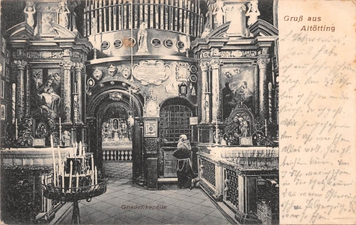 Altötting - Inneres der Gnadenkapelle gl1905 167.263