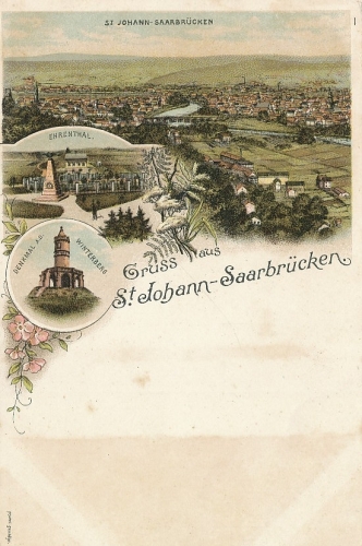 Saarbrücken-St. Johann Litho Denkmal Total ngl 131.047