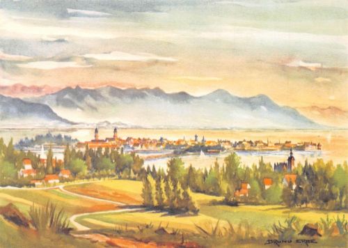 Lindau (Bodensee) Panorama Künstlerkarte ngl 174.682