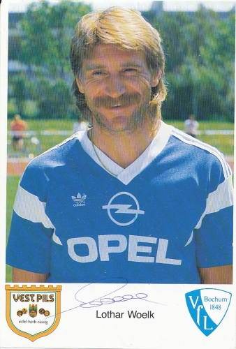 Fußball: VfL Bochum Lothar Woelk Werbek. 112.008