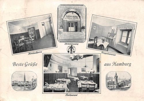 Hamburg Turm-Hotel Mehrbildkarte gl1952 174.969
