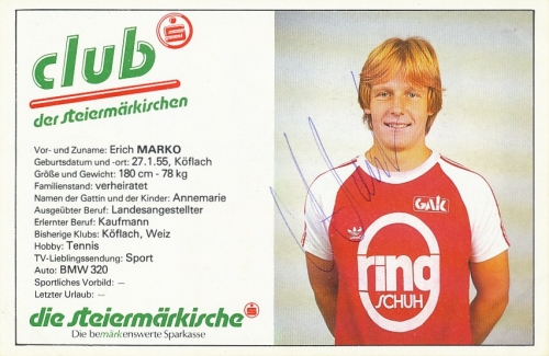 Fußball: Steiermark Erich Marko 112.813