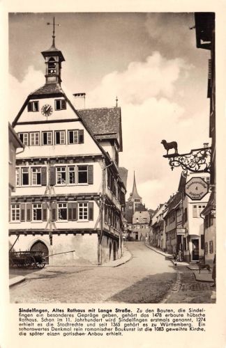 Sindelfingen Altes Rathaus mit Lange Straße ngl 176.546