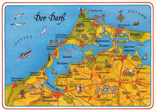 Ostsee Der Darß Landkarte gl1993 179.492