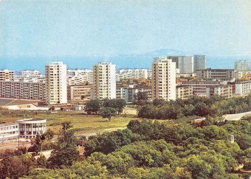 Bulgarien Burgas Die Häuserblöcke Tolbouchin und Isgrev ngl 181.413