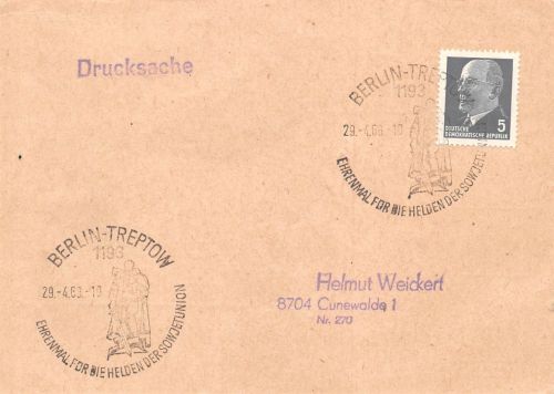 Berlin-Treptow Drucksache mit Sonderstempel gl1968 182.302