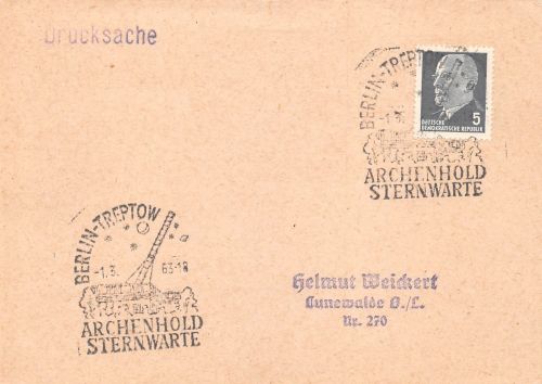 Berlin-Treptow Drucksache mit Sonderstempel gl1963 182.305