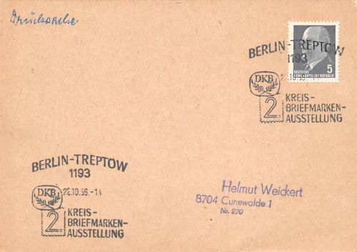 Berlin-Treptow Drucksache mit Sonderstempel gl1966 182.307