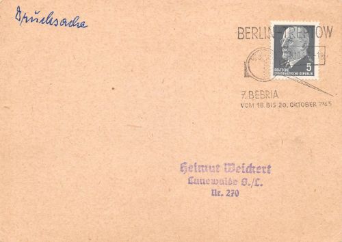 Berlin-Treptow Drucksache mit Sonderstempel gl1963 182.308