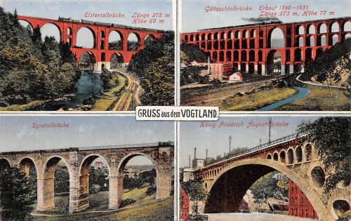 Vogtland Brücken Mehrbildkarte ngl 182.429