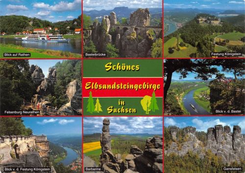 Elbsandsteingebirge Mehrbildkarte gl2003 182.579