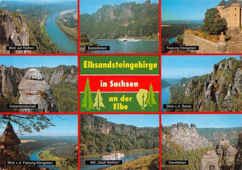 Elbsandsteingebirge Mehrbildkarte gl1997 182.580