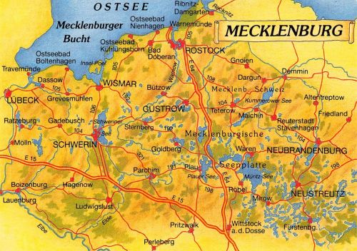 Mecklenburg Landkarten-AK ngl 182.587
