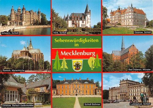 Mecklenburg Sehenswürdigkeiten Mehrbildkarte gl2001 182.590