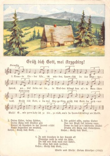 Liedkarte "Grüß dich Gott, mei Erzgebirg!" ngl 182.608