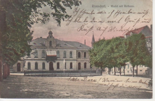 Ronsdorf Markt mit Rathaus gl1907 99.695