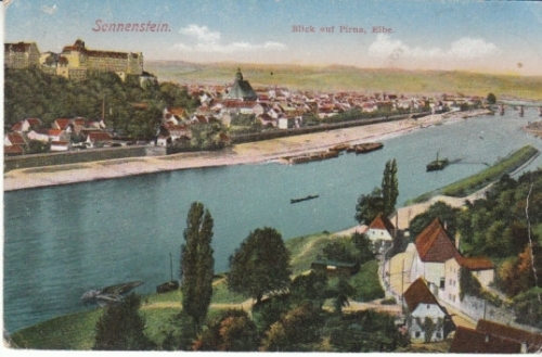 Sonnenschein Blick auf Pirna gl~1910? B6713