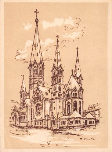 Berlin Gedächtniskirche Künstlerkarte sign. ngl 185.816