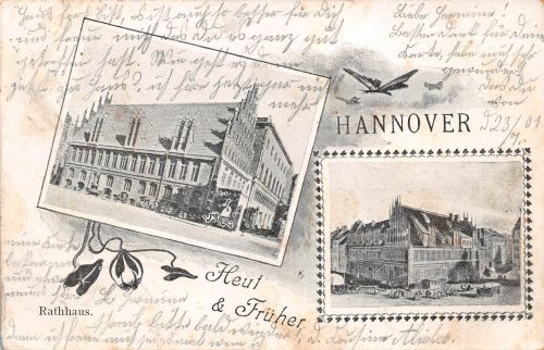 Hannover Rathaus Heut & Früher gl1901 186.192