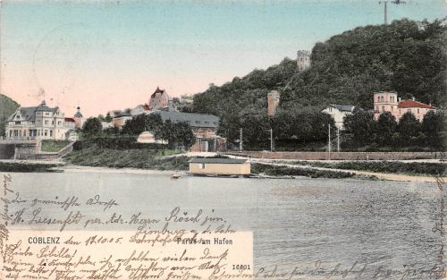 Koblenz a.Rh. Partie am Hafen gl1905 186.619
