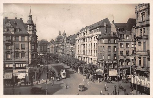 Frankfurt a. M. Konstabler Wache mit Blick in die Zeil gl1933 186.635
