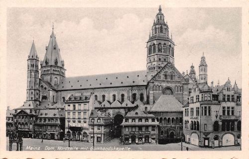 Mainz Dom Nordseite mit Gotthardskapelle ngl 186.652