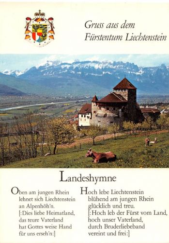 FL Vaduz Schloß, Landeshymne, Staatswappen ngl 186.784