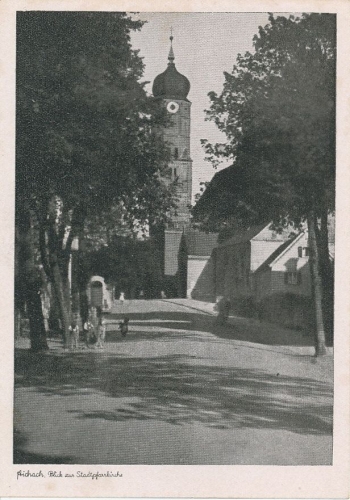 Aichach Blick zur Stadtpfarrkirche ngl 122.798