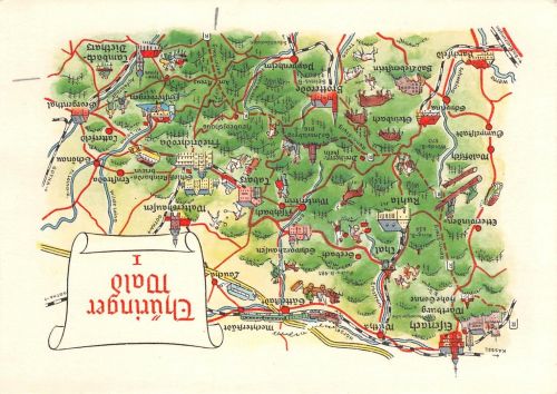Thüringer Wald I Landkarten-AK ngl 186.818