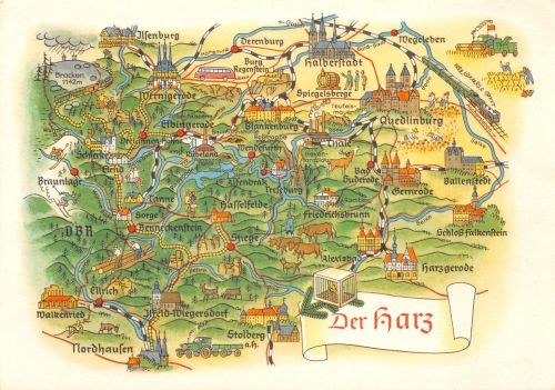 Der Harz Landkarten-AK ngl 186.822