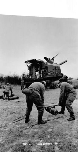Militär Bundeswehr 203mm Panzerhaubitze ngl 186.829