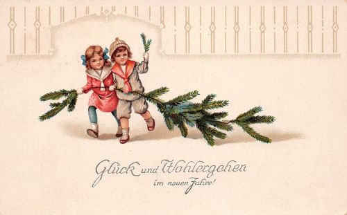 Glückwunsch Glück und Wohlergehen im neuen Jahre gl1921 186.868