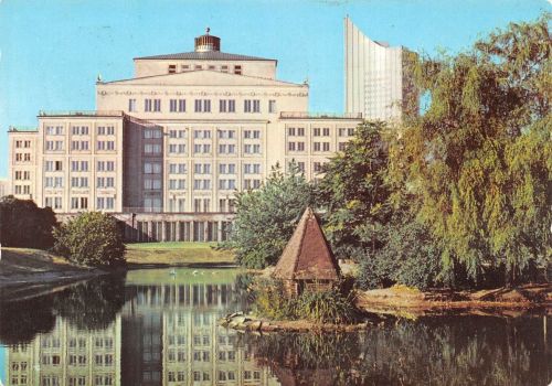 Leipzig Blick vom Schwanenteich zur Oper gl1977 186.884