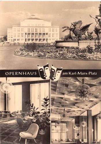 Leipzig Opernhaus am Karl-Marx-Platz Mehrbildkarte gl1962 186.954