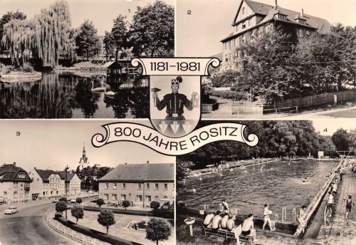 Rositz 800 Jahre Mehrbildkarte gl1981 187.566
