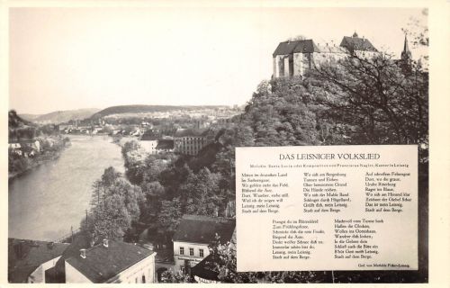 Leisnig Panorama Fotokarte mit Leisniger Volkslied ngl 187.593