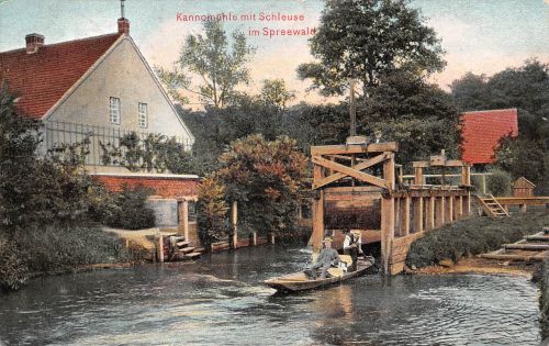 Kannomühle mit Schleuse im Spreewald bahnpgl1910 187.759