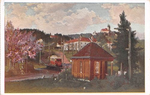 A Linz/Donau Pöstlingbergbahn Künstlerkarte ngl 188.007