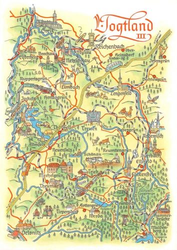 Landkarten-AK Vogtland III ngl 188.257